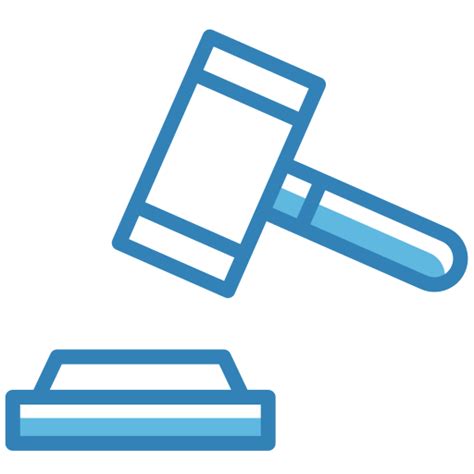 Gavel Generic Blue Icon