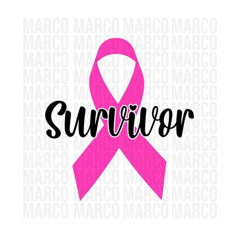 Survivor Breast Cancer Ribbon SVG Breast Cancer Svg Cancer - Etsy