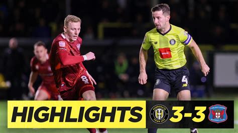 Harrogate Town Carlisle United Highlights Youtube