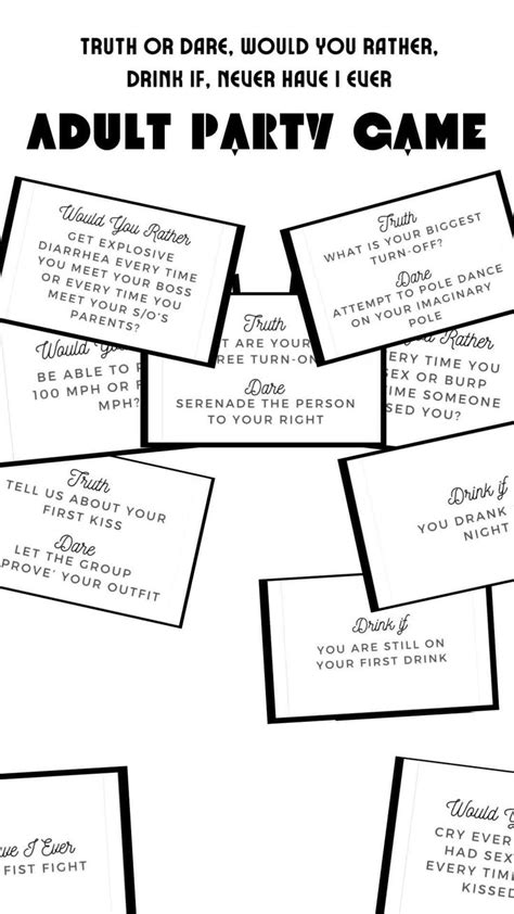 The Ultimate Adults Only Printable Drinking And Party Game Etsy