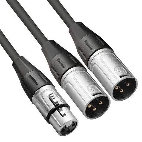 Tisino Cable Divisor XLR 1 XLR Hembra A 2 XLR Macho Patch Y Cable