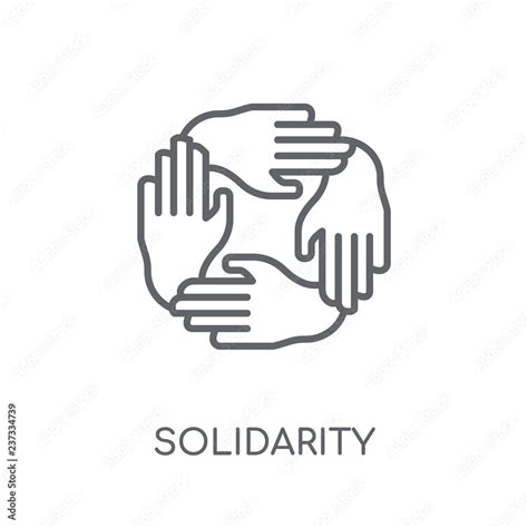 Solidarity linear icon. Modern outline Solidarity logo concept on white background from Startup ...