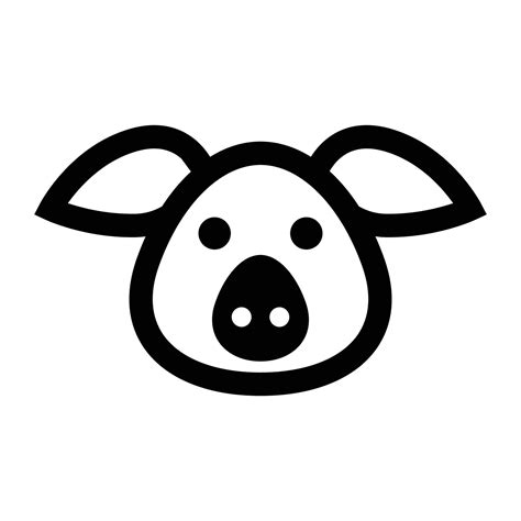 Pig head icon vector 21852524 Vector Art at Vecteezy