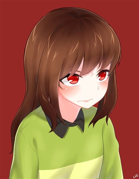 Look how cute Chara is with long hair! [Chara Day] : Undertale