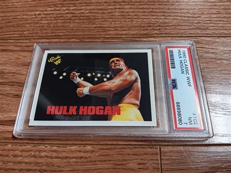 Mavin 1990 Classic WWF Hulk Hogan Wrestling Card PSA 7 WWE WCW AEW