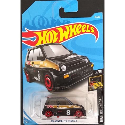 HOT WHEELS 85 Honda City Turbo II Preto NIGHTBURNERZ Shopee Brasil