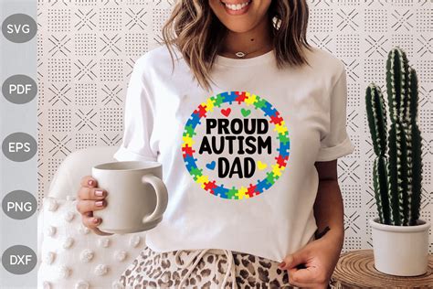 Proud Autism Dad Svg Design Graphic By Apon Design Store · Creative Fabrica