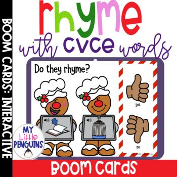 Boom Card Deck Rhyme With Cvce Words Distance Learning Boom Cards