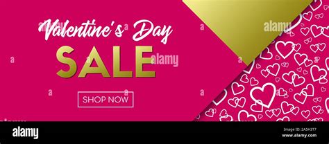 Valentines Day Sale Vector Banner Template Stock Vector Image Art