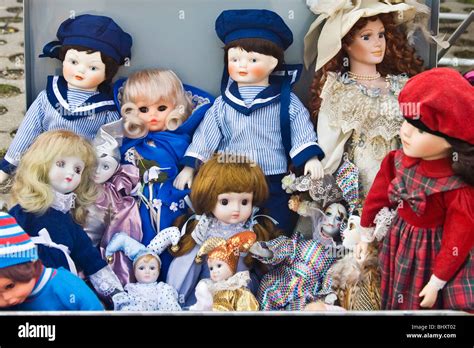 Flea Market Dolls Stock Photo Alamy