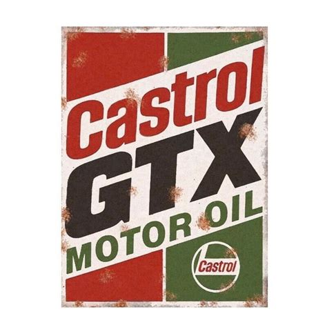 Castrol Gtx Vintage Garage Advertising Sign Classic Shed Plaque Sex Rustic 8x12 Inch