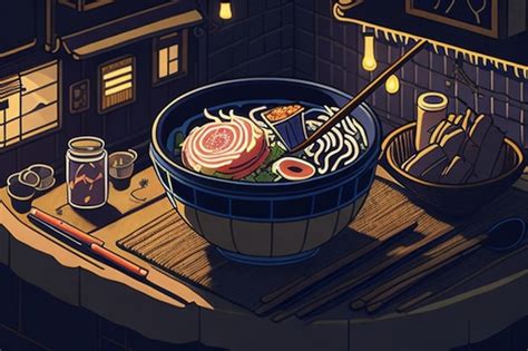 Premium Photo A Delicious Hot Bowl Of Ramen