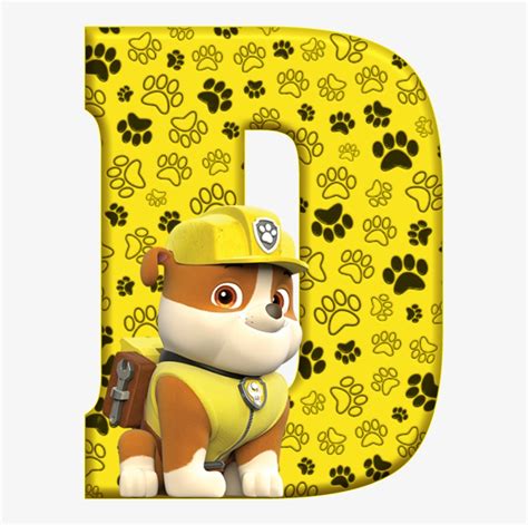 D De Alfabeto Decorativo Letters K Paw Patrol Free Transparent