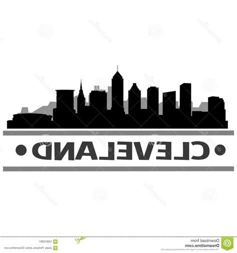 Cleveland Skyline Silhouette Vector at Vectorified.com | Collection of ...