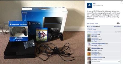 Facebook Posts Offering Unsealed Ps4 Consoles Go Viral