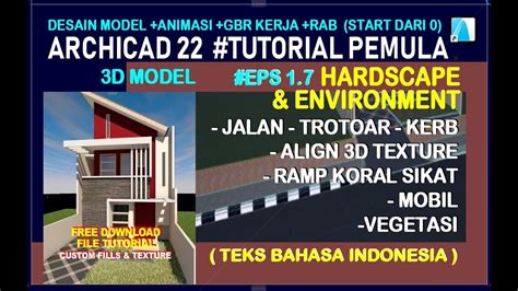 Tutorial Archicad Pemula Eps Hardscape Environment Jalan