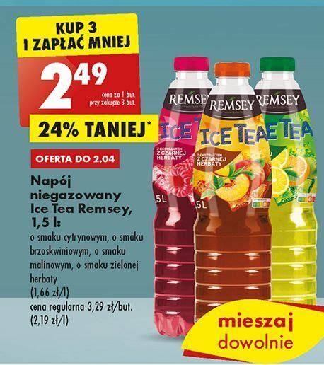 Promocja Napój o smaku cytrynowym remsey ice tea w Biedronka