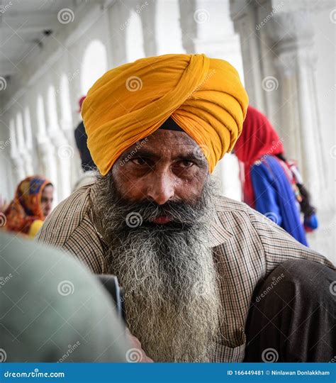 Portrait Of Sikh Man At Golden Temple Editorial Photo Image Of Beard