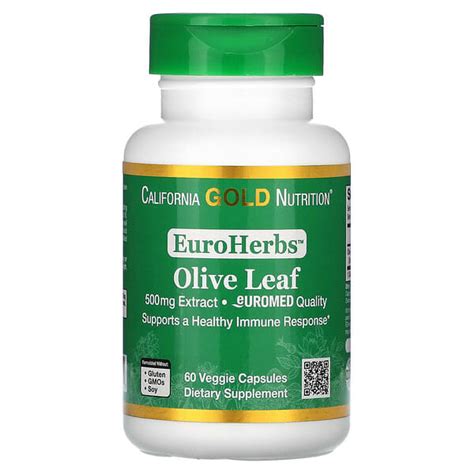 California Gold Nutrition Euroherbs Olive Leaf Extract Euromed