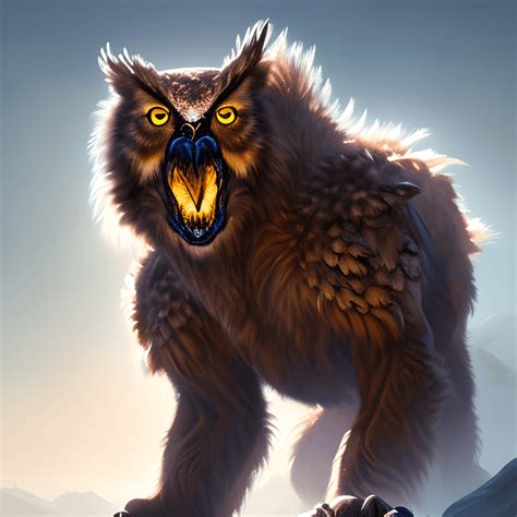 Owlbear Roar Portrait · Creative Fabrica