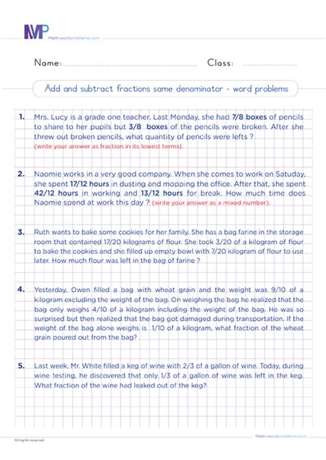 Th Grade Addition And Subtraction Online Practice And Worksheets