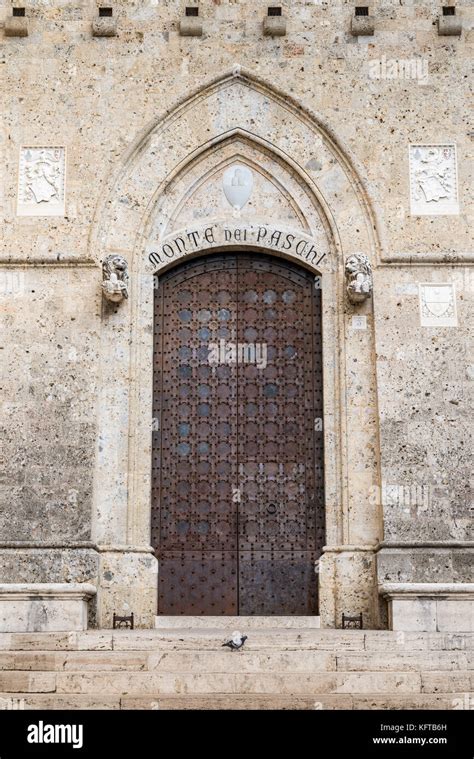 Headquarters In Siena Italy Of Banca Monte Dei Paschi Di Siena The