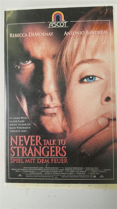 Never Talk To Strangers [vhs] Rebecca De Mornay Antonio Banderas Dennis Miller