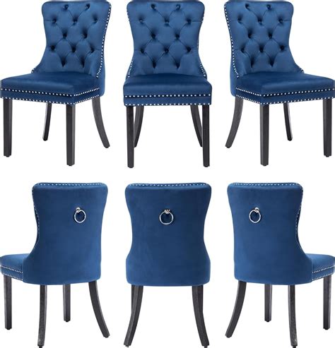 Westintrends Hayes Upholstered Dining Chairs Set Of 2 Linen Fabric Modern Wingback Button