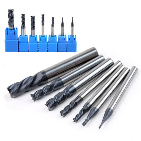 Pcs Flutes End Mill Cutter Degree Tungsten Carbide Cnc Milling