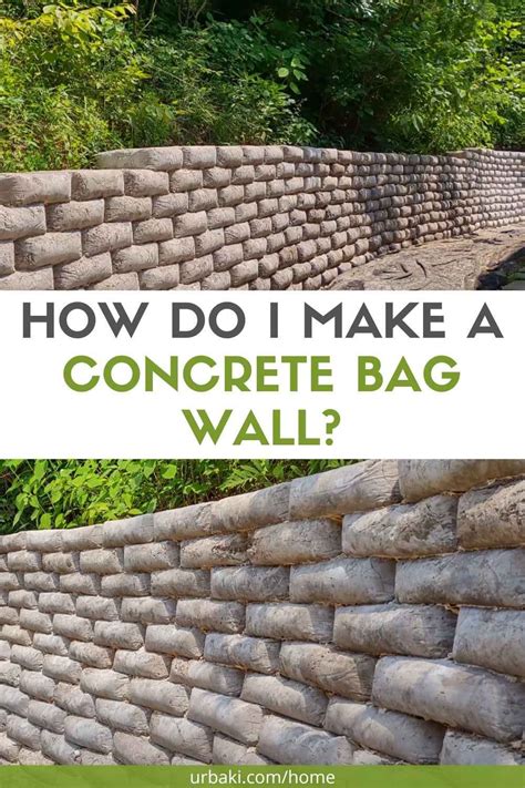 How Do I Make A Concrete Bag Wall Concrete Bags Backyard Retaining