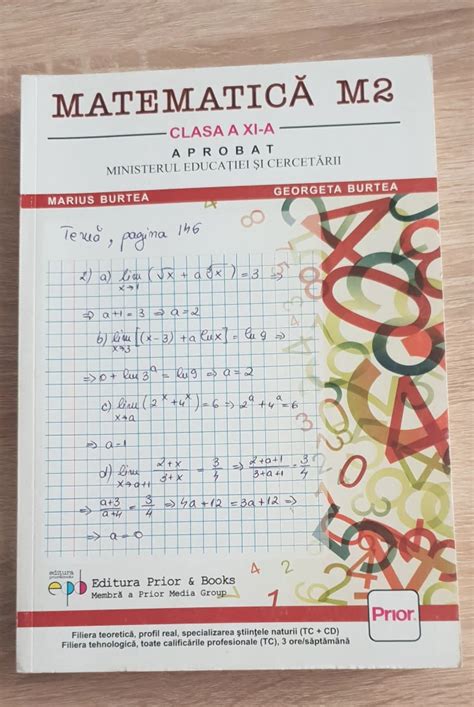 Matematica M2 Clasa A XI A Marius Burtea Georgeta Burtea Arhiva