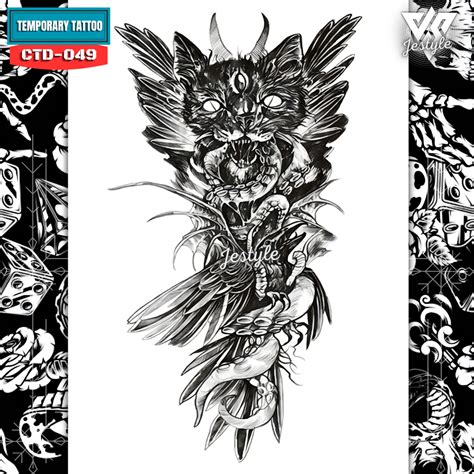Ctd 049 Tato Temporer Temporary Tattoo Kucing Lazada Indonesia