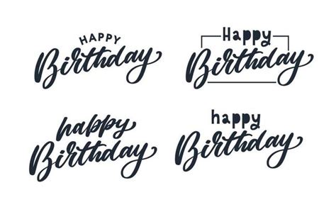 Happy Birthday Text Vector Art, Icons, and Graphics for Free Download