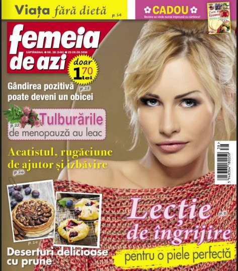 Revista Femeia De Azi Carticica Cure De Toamna Pentru Imunitate