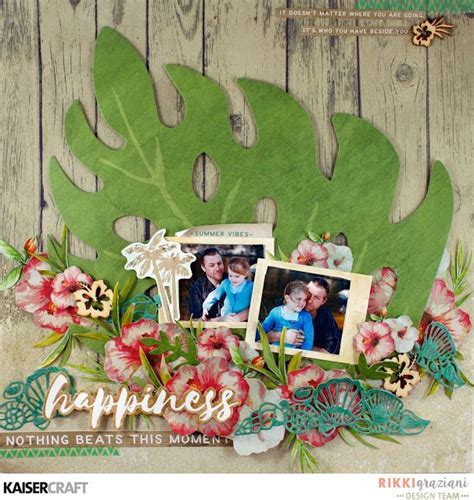 Island Escape With Kaisercraft Multi Photo Scrapbook Layouts