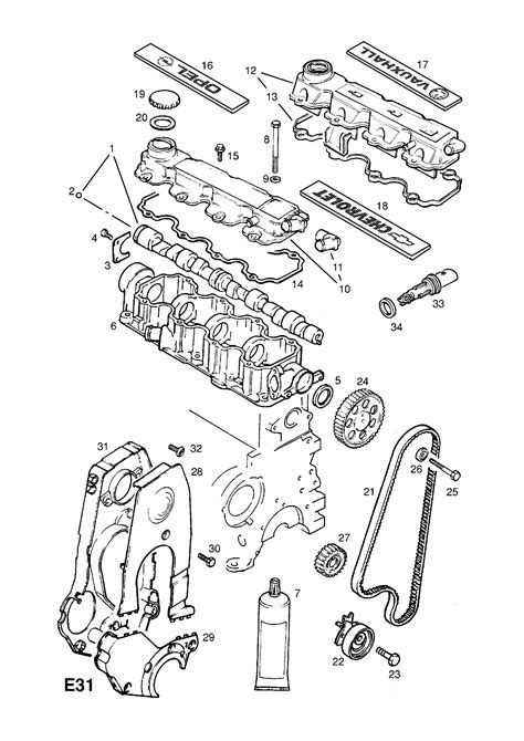 Opel Corsa Lite Engine Diagram List Valve Cover Engineering Ebay