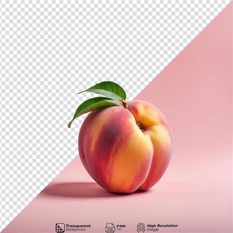 Premium Psd Peach Fruit Isolated On Transparent Background