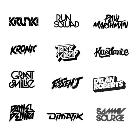 dj-logos | Text logo design, Music logo design, Typography logo
