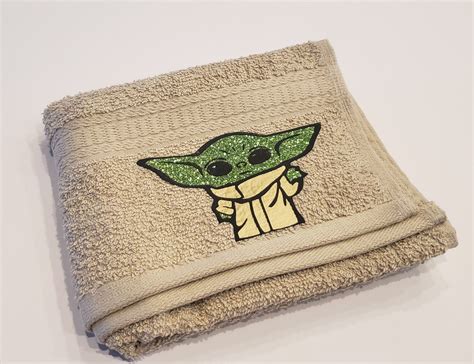 Baby Yoda Inspired Decorative Hand Towel Etsy