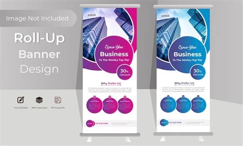 Premium Vector Modern Business Rollup Banner Design Template