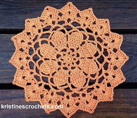 Kristinescrochets Crochet Anemone Flower Doily Free Pattern