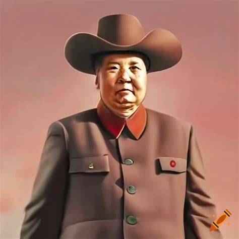 Funny Depiction Of Mao Zedong As A Cowboy On Craiyon