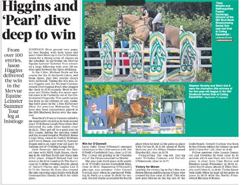 Leinster Showjumping Mervue Press