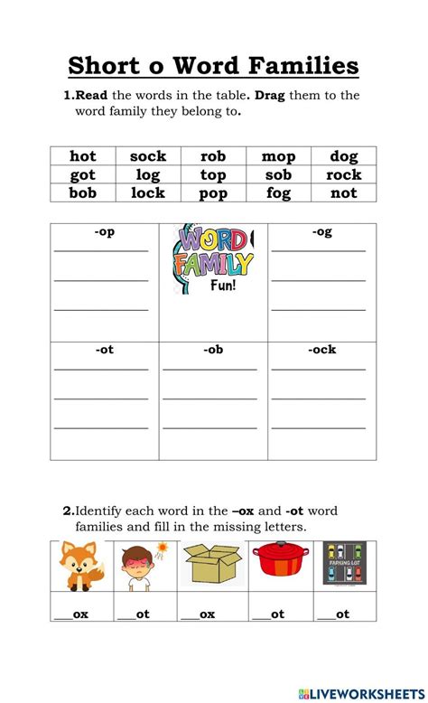 short  word fa  interactive worksheets