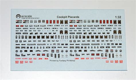 Airscale Placard Decals In 1 24 1 32 Large Scale Planes