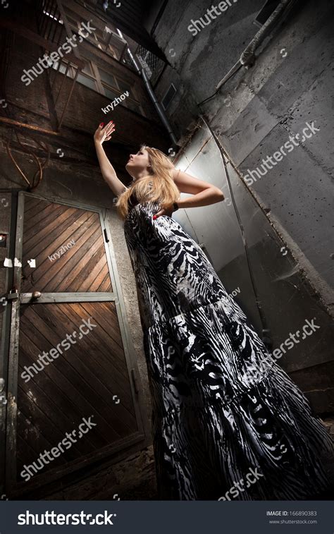 Sexy Blonde Woman Dress Lifting Hand Stock Photo 166890383 Shutterstock
