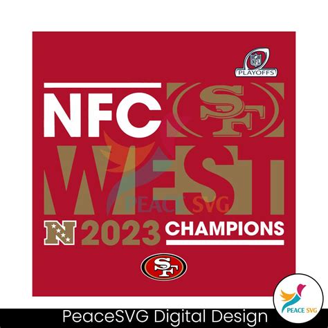 49ers 2023 NFC West Division Champions SVG » PeaceSVG