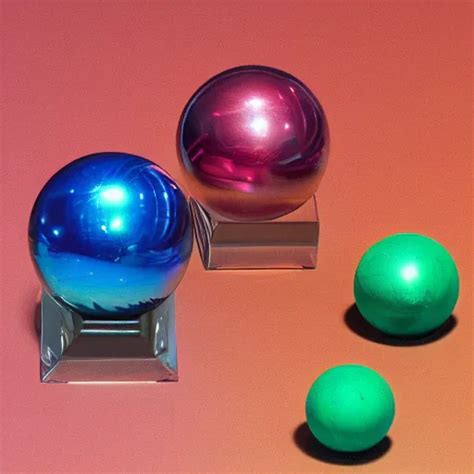 Bismuth Spheres On A Red Cube Stable Diffusion OpenArt