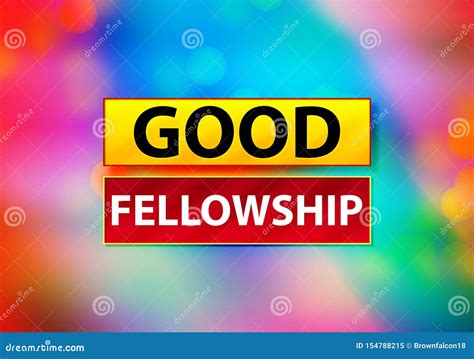 Good Fellowship Abstract Digital Banner Yellow Background Stock Image
