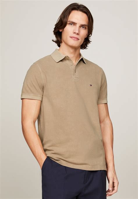 Tommy Hilfiger Garment Dye Reg Polo Poloshirt Beige Zalando Nl